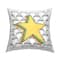 Stupell Industries Retro Star Shape Glam Fashion Brand Pattern Throw Pillow, 18" x 18"